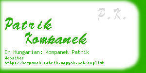 patrik kompanek business card